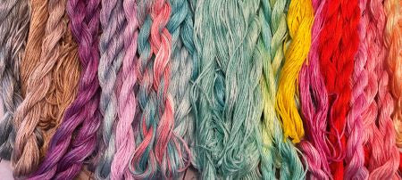 Hand Dyed Pearl Cotton Embroidery Thread, Colorful Cross Stitch Thread, 6  Strand Embroidery Floss, Monogram Floss